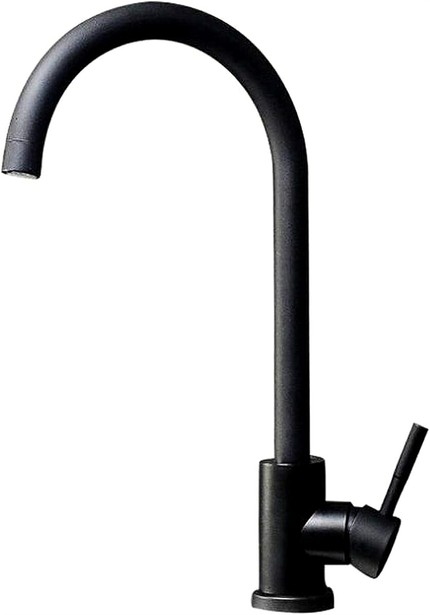 キッチン 洗面用 アンティーク 混合水栓 グースネック スワン 蛇口 シングルレバー 洗面台 SK118(ブラック)|Dusky Rose (ヘアケア・サプリ)