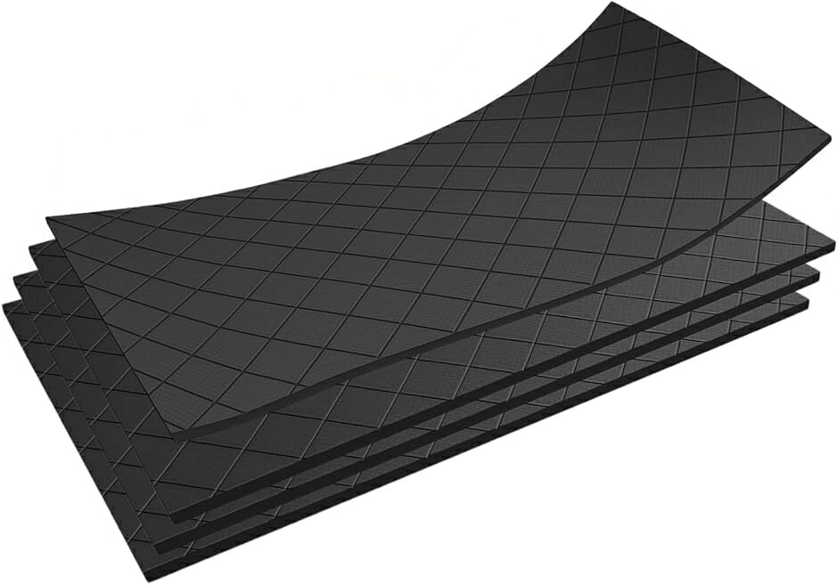 軽さ高耐久 天然ゴム引っ敷き PSYJr 450x910粍 床面の保護すること・息休め材(黒いこと,  450粍 x 910粍 x 厚さ5粍)