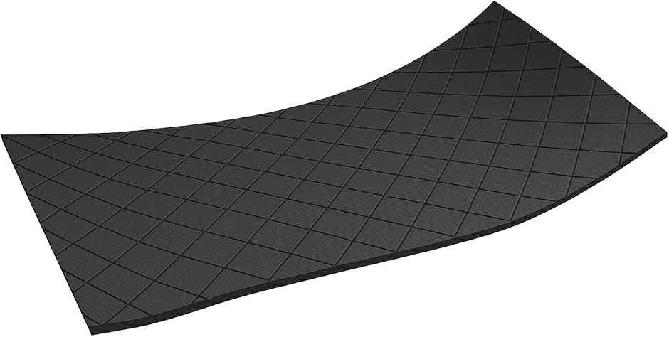 軽さ高耐久 天然ゴムつや消し PSYJr 450x910粍 厚さ5粍｜1枚(黒いこと,  長さ91cmx幅45cmx厚さ0.5糎)