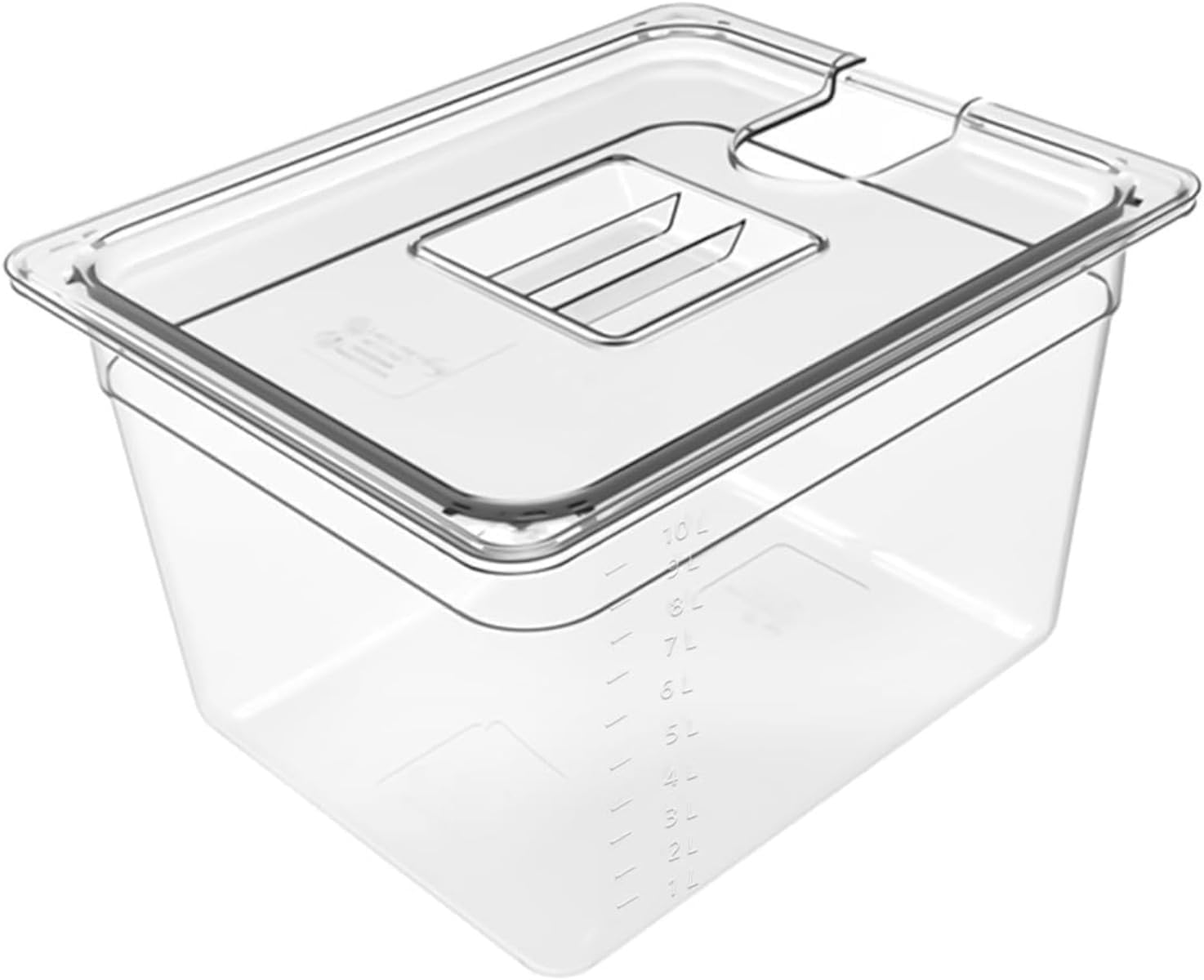 【R】 冷ややかさ膳立て器専用 ボンネット入れもの 専用蓋付き添い人 無意味さ膳立て法保護すること入れもの 角型 11L 大静電容量 ポリカーボネイト製 耐熱