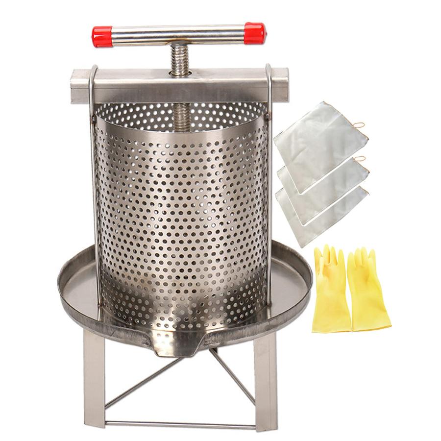 蜂蜜 絞り 器 みしん 養蜂 器具 はちみつ 遠心分離機 手動 脱水機 みつろう/ミツロウ ワックス/蜜蝋 ステンレス 圧縮製蝋器 3濾過ネット付と｜Dusky Rose （ヘアケア・サプリ） 10,987円