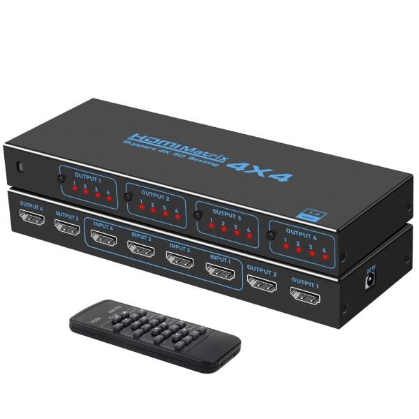うつり変わり器 スプリッター 4インプット4最終生産物 分かちあう器 セレクターマトリックス スイッチャー 4K UHD