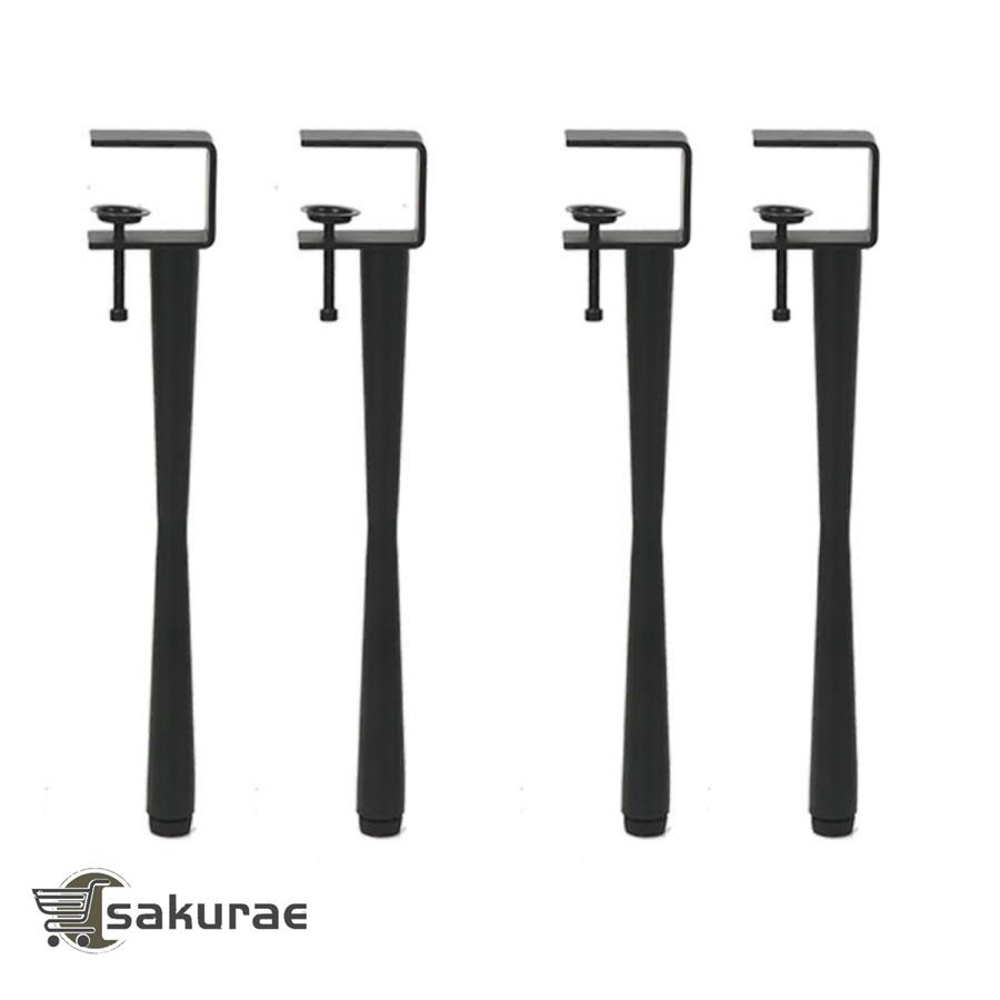 4本セット家具 テーブル脚 クリップ式テーブル脚 金属製 家具脚 穴あけ不要 の家具の脚 ノンスリップ DIY 家具 テーブル脚 無孔設計のデスク保護 高耐久｜Dusky Rose （ヘアケア・サプリ）