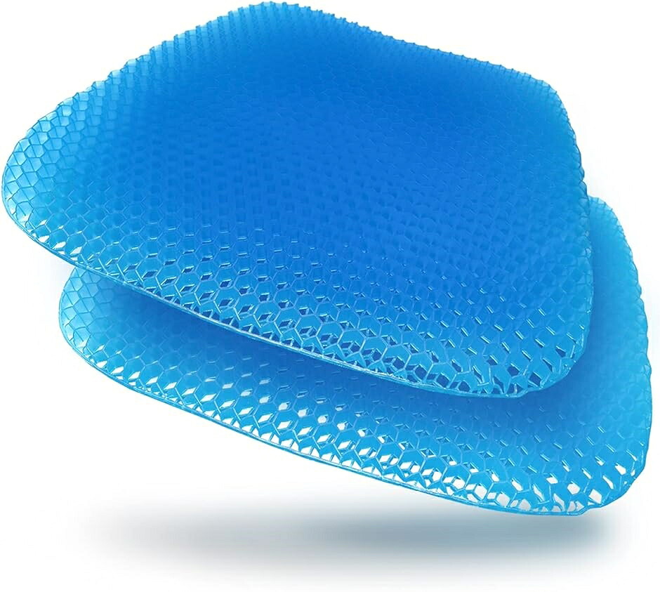 relaxheal ゲルクッション 椅子 お尻が痛くならない ジェルクッション 車 座布団(2枚セット販売, 40x45x3.5cm)｜Dusky Rose （ヘアケア・サプリ）