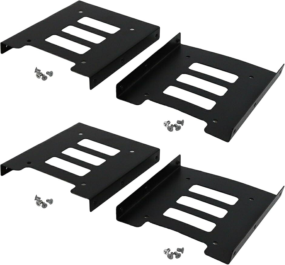 [Compatible Item] 2.5 inch HDD SSD > 3.5 inch conversion bracket with mounter screws, set of 4 (black)