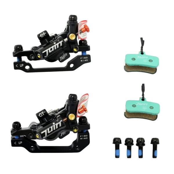 gt-p 4 pistons road cx油圧ディスクブレーキキャリパーセット(f + r),黒いこと,jt2410