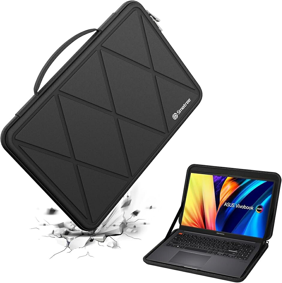 【取り替えっこ品】 交差点EVA保護すること捩り入れもの 15.6in ASUS 雨合羽 MDM(Black,  For ASUS 15.6in（M82-1))