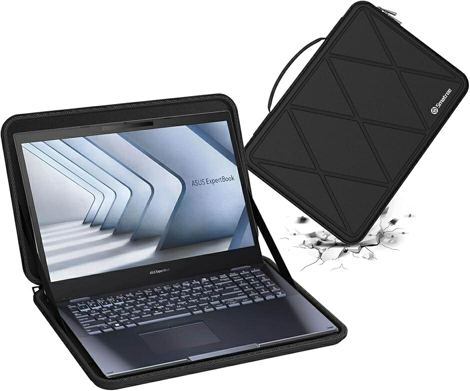 捉え所の無いEVA保護すること捩り入れもの 15.6in ASUS ExpertBook B2 B2502C 雨合羽 MDM( 黒いこと,  Medium)