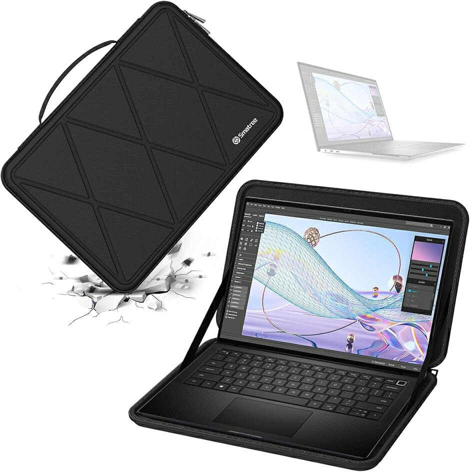 【取り替えっこ品】 捉え所の無いEVA防御すること衣袂容れもの 14in DELL 5470 MDM(Black,  For DELL 12.5in（M37）)