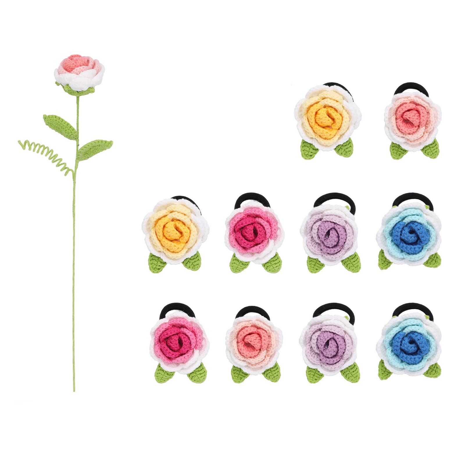 素敵な花のヘアバンドかぎ針編みキットヘアバンドかぎ針編みスターターキットフックセット付きニットアクセサリーフラワーヘアバンドスターター｜Dusky Rose （ヘアケア・サプリ）