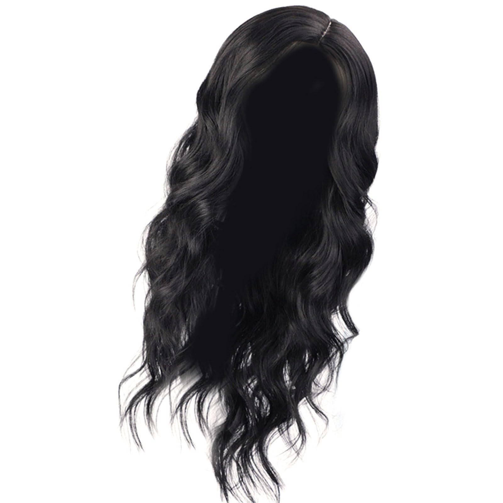 女性のためのカーリー合成ウィッグ自然な外観ゆるいウェーブ快適なデザインクイックヘアスタイリングカーリーヘッドカバー|Dusky Rose (ヘアケア・サプリ)