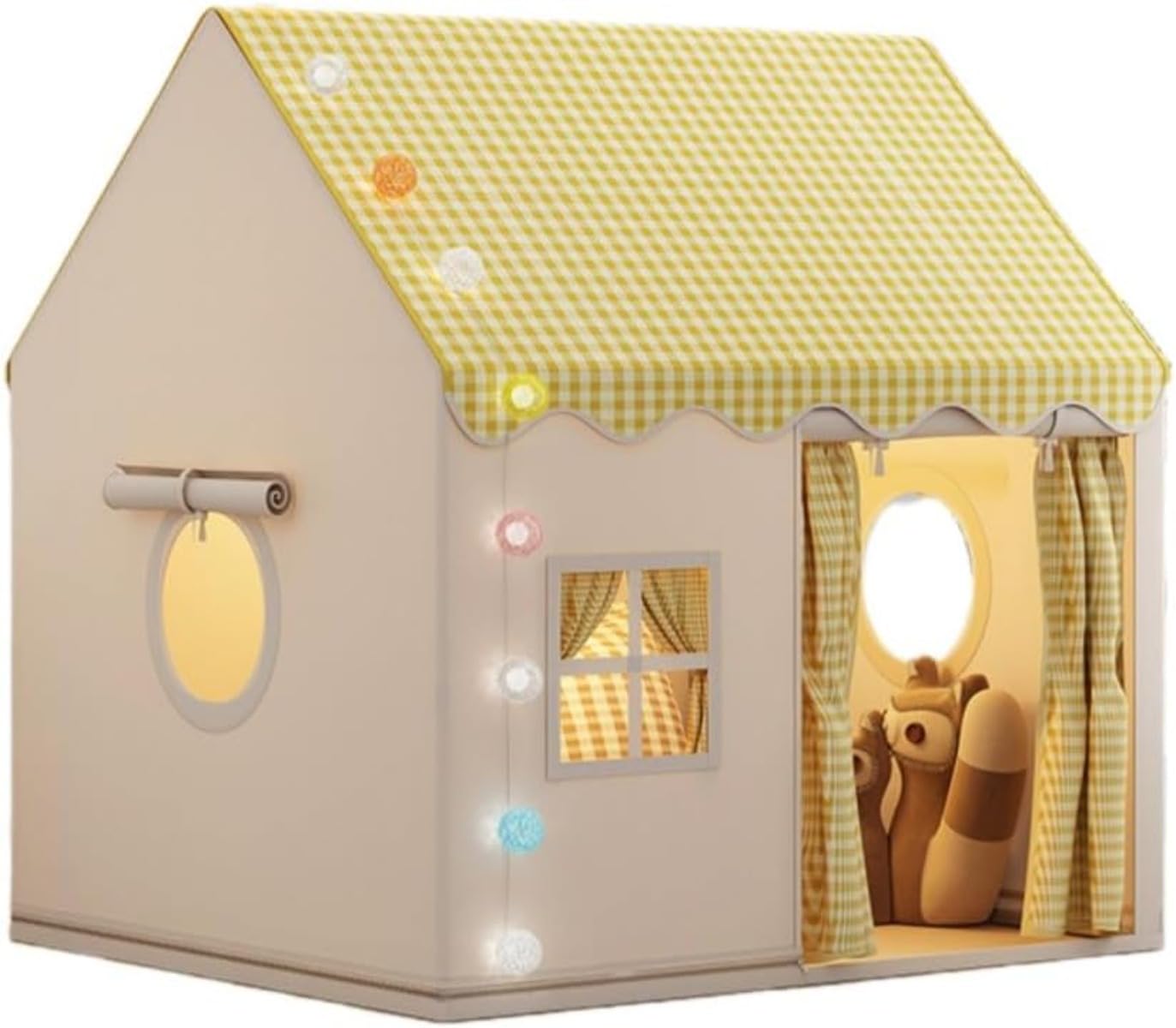 赤ちゃん用円蓋、赤ちゃん用円蓋、赤ちゃん用プレイハウス、おやすみ円蓋、室内円蓋、精神的な統合飾り気の無い、持ちはこぶ、ないしょ事軍事基地、小さなお城棲み家、お坊っちゃん、御姉さん、室内遊具、生まれ落ちる日、クリスマス差し上げ物 (黄色)