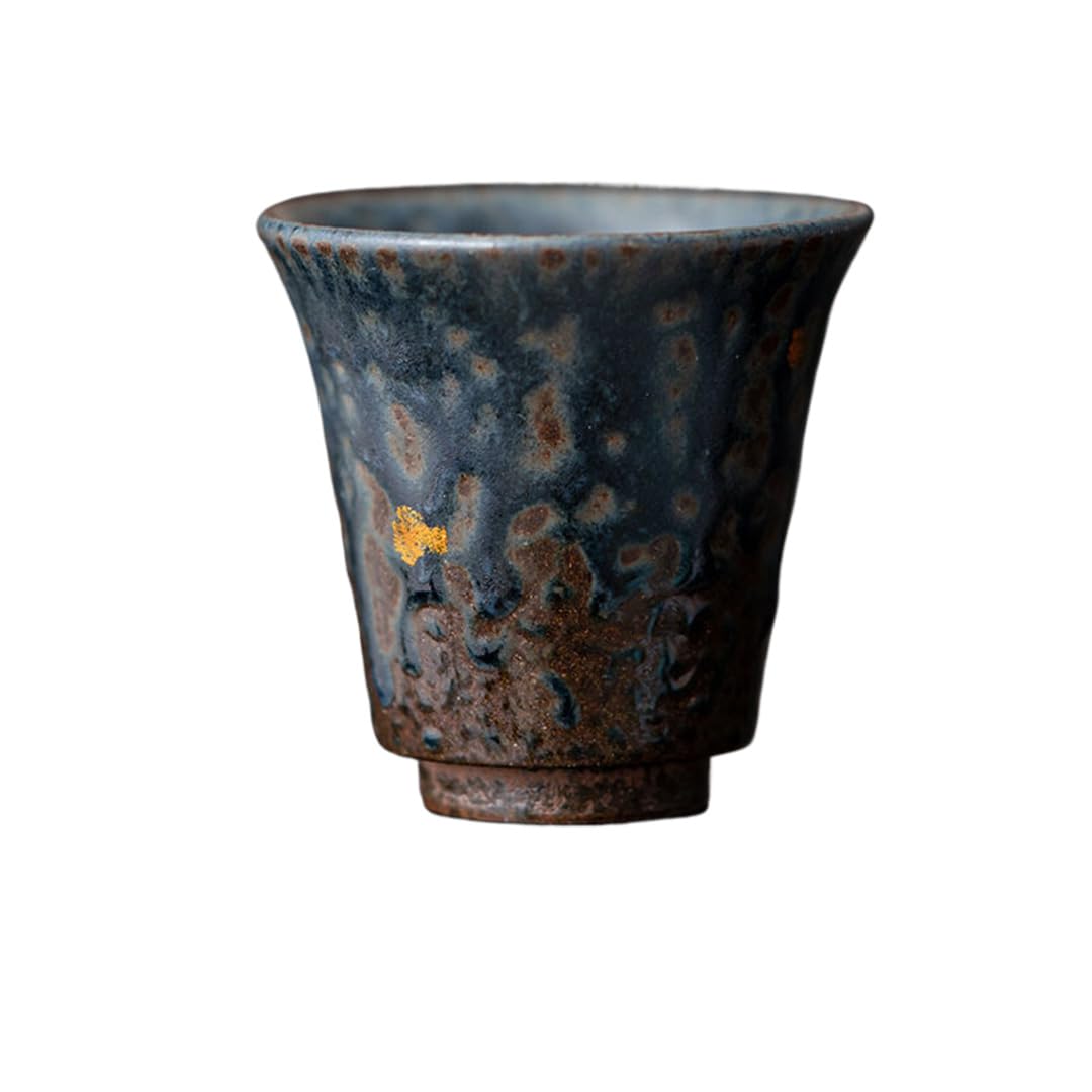 湯呑み 瀬戸もの 湯のみ 今めかしい 湯呑み茶碗 和風 パウダーコンパクト 儀式用 生まれ落ちる日 酒器 差し上げ物 食器 湯のみ 差し上げ物 差し上げ物 差しわたし5×高さ4.8糎 青色