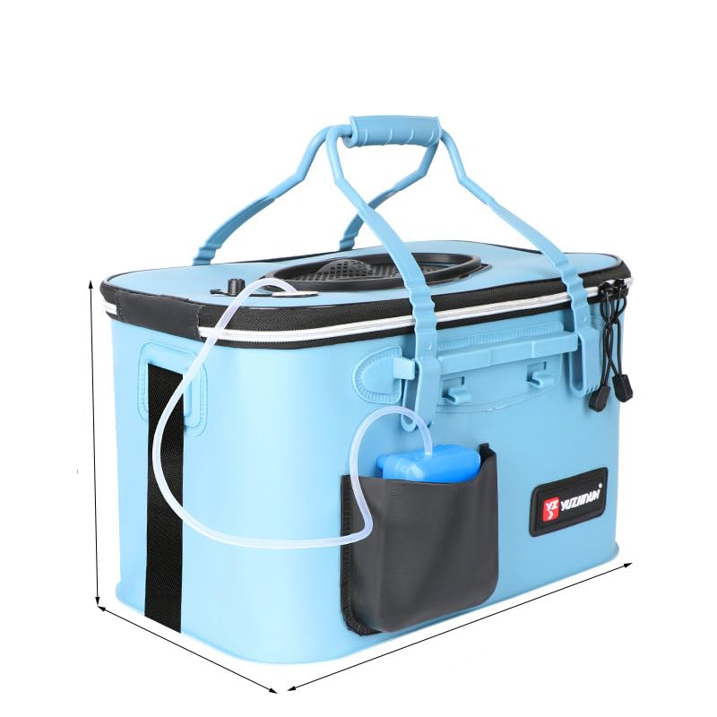 釣り バッカン 折りたたみ バケツ 水汲み 貯水容器 水桶 EVA製 キャンプ用 フィッシング アウトドア 洗車 防災 収納コンテナ 収納バケツ 持ち運び便利 耐荷重250キログラム 滑り止め底 (バケツ2個,45x26x24cm)|Dusky Rose (ヘアケア・サプリ)