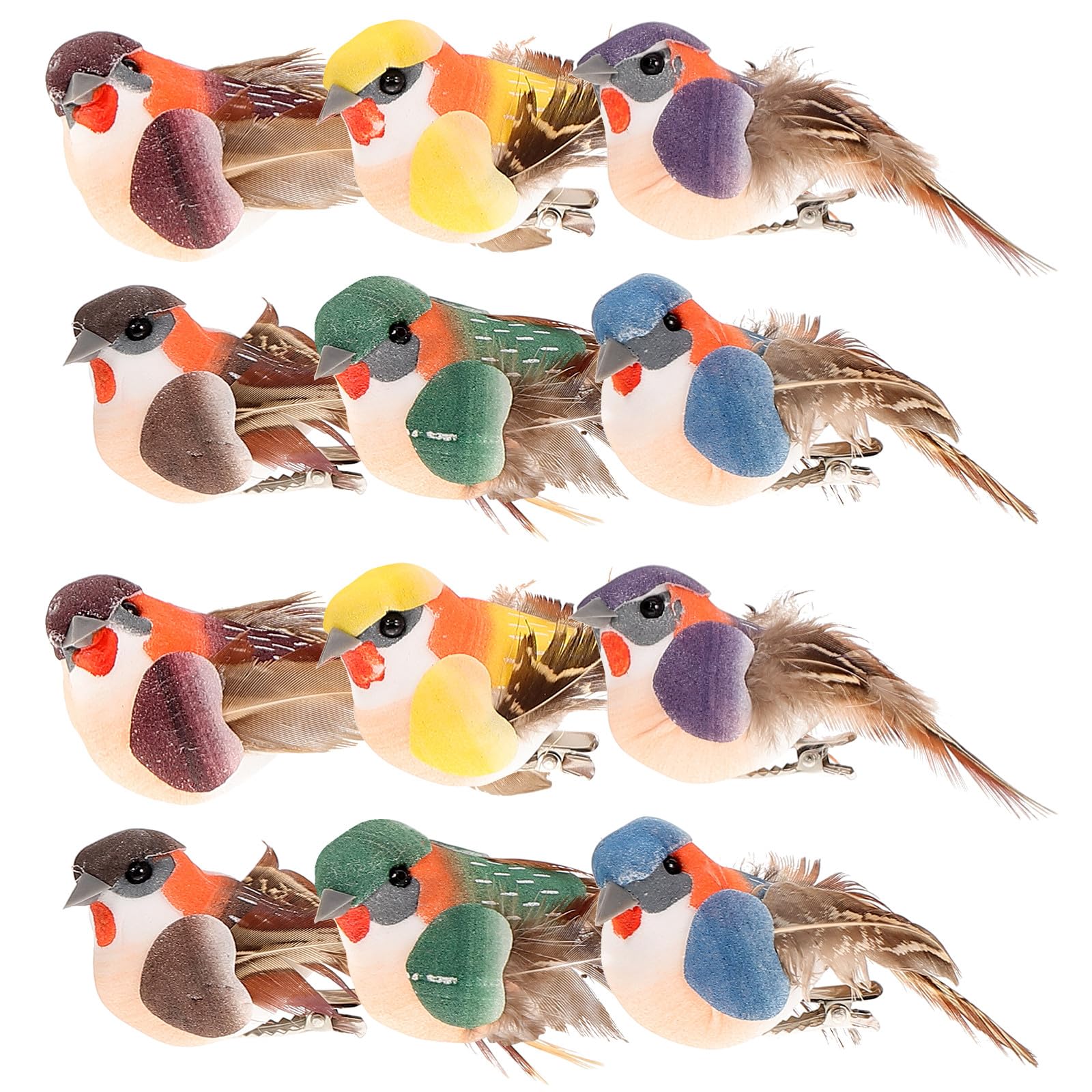 本物そっくりの鳥毛のある鳥 12個仕掛ける ガーデンオーナメント 鉄質問用紙原料品当て嵌める 気取らない作物的なかざり付ける 庭の緑化かざり付けるやクリスマス飾りつけに至適