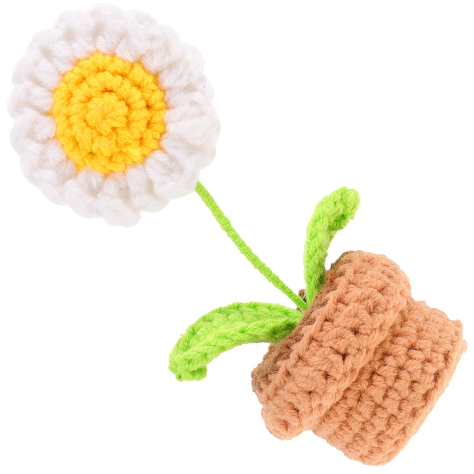 デスクトップ用の人工かぎ針編みの花盆栽 ポリエステル素材安定して置ける卓上かぎ針編みの造花 白色の家具装飾に最適な美しい手編みの花飾り オフィスデスクに｜Dusky Rose （ヘアケア・サプリ） 10,124円