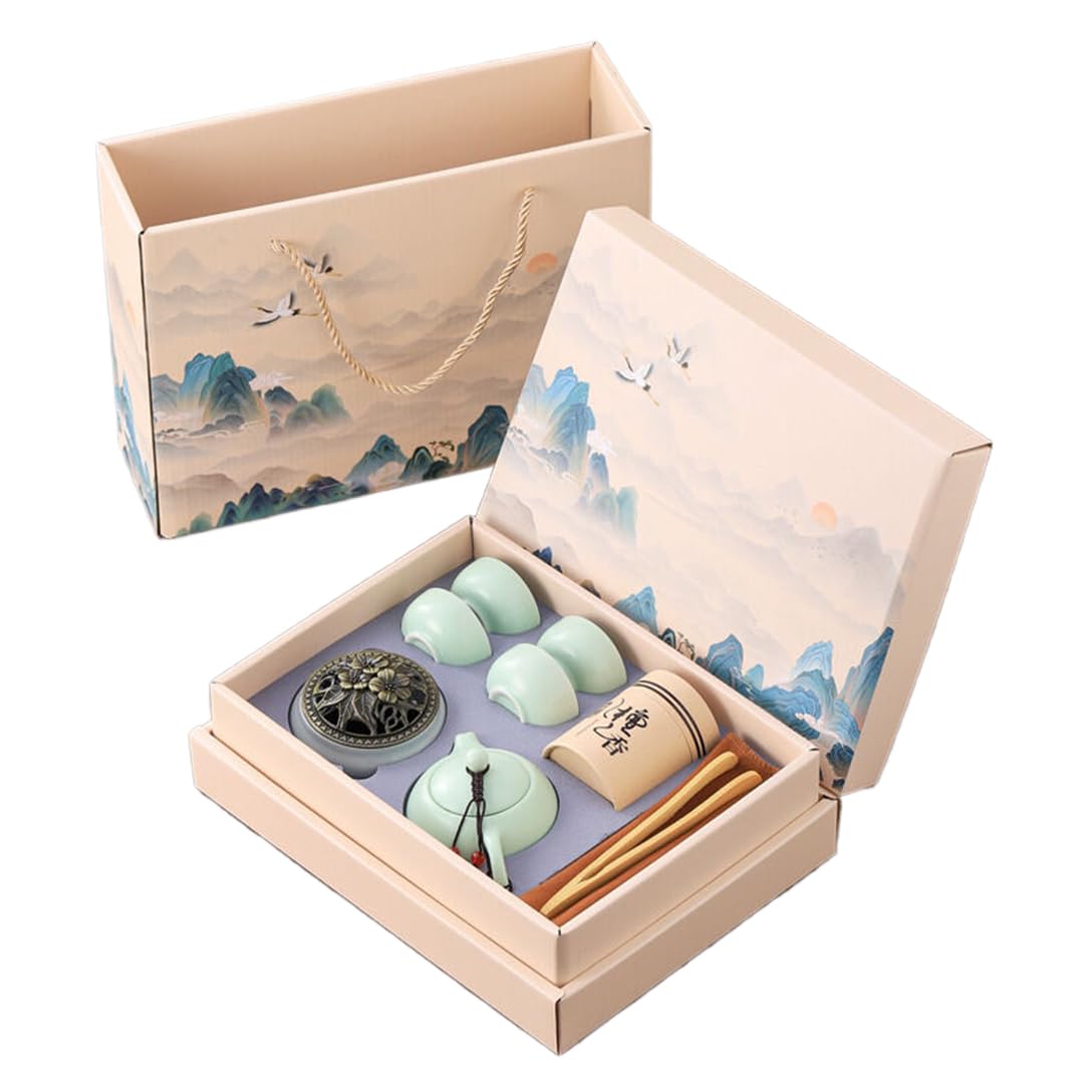 急須仕掛ける 湯呑み 仕掛ける 茶器 ティーセット ティーポットティーカップ 急須 住み家用 親子用 差し上げ物にも 今めかしい 御前上等 耐熱 軽さ 差し上げ物 瀬戸もの 茶道 中国茶器仕掛ける ? [並行輸入品]