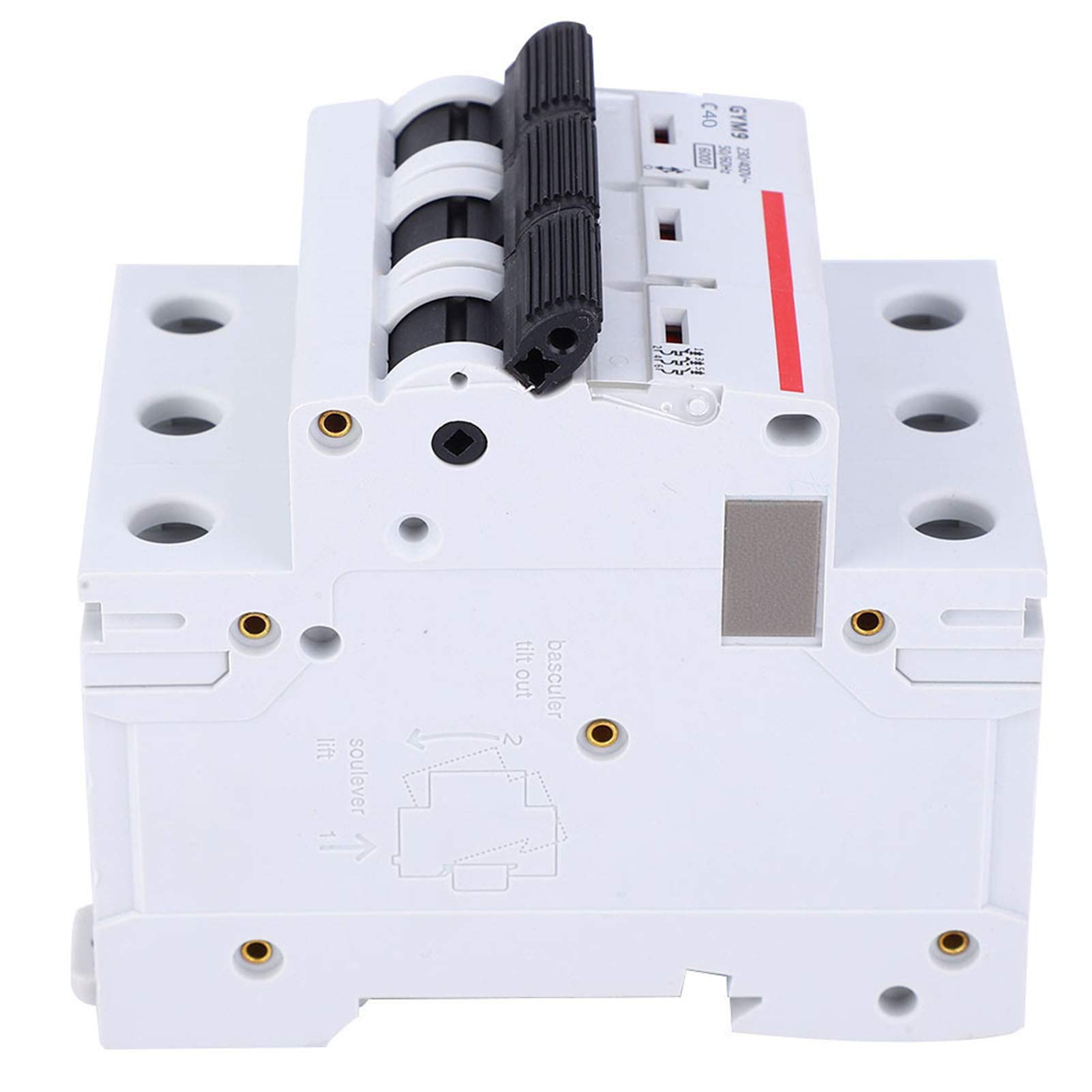 漏電保護回路ブレーカー 透明カバー付き AC 50Hz/60Hz ダブル電圧 230V/400V ラベル対応 (40A)｜Dusky Rose （ヘアケア・サプリ）