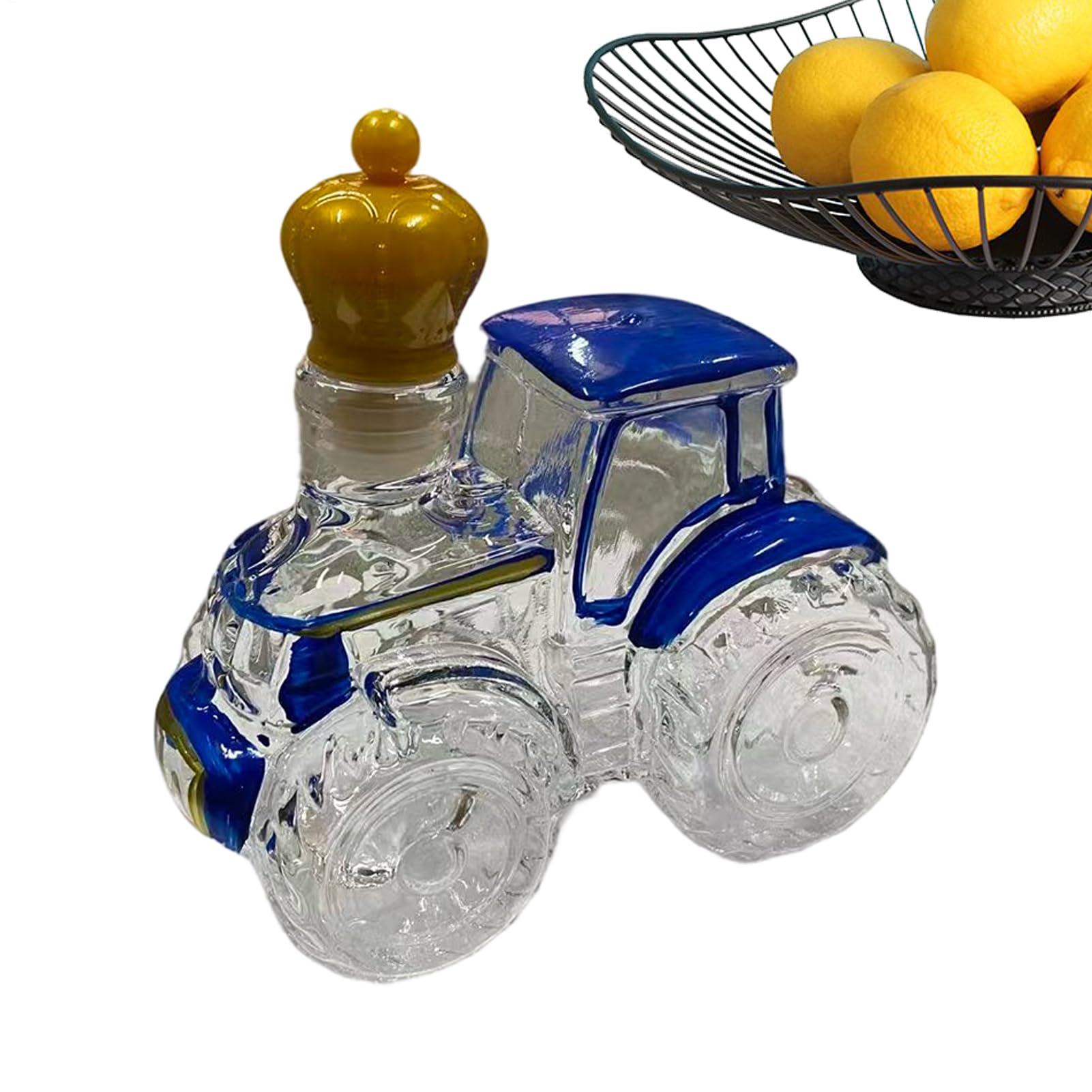 リキュールデカンター | ガラストラクター 空 - 装飾ガラスデカンタ ウイスキーボトル - ワイン テキーラ ブランデー ウォッカ ホームデコ バー オフィス 男性 お父さん 誕生日 クリスマス用|Dusky Rose (ヘアケア・サプリ)