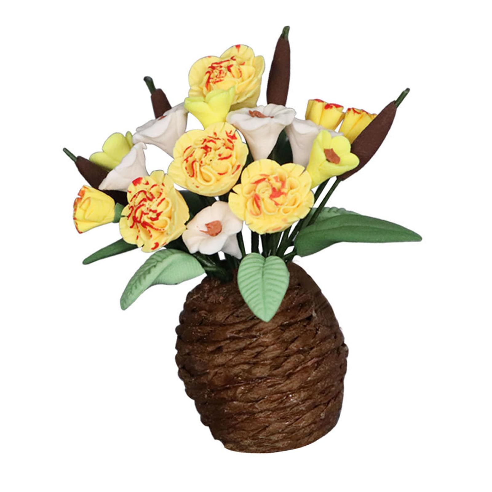 非常に詳細な樹脂ミニチュア鉢植えの花モデルフィギュア 1:12 スケールのドールハウス装飾とクラフトモデルディスプレイドールハウス造園アイテム｜Dusky Rose （ヘアケア・サプリ）
