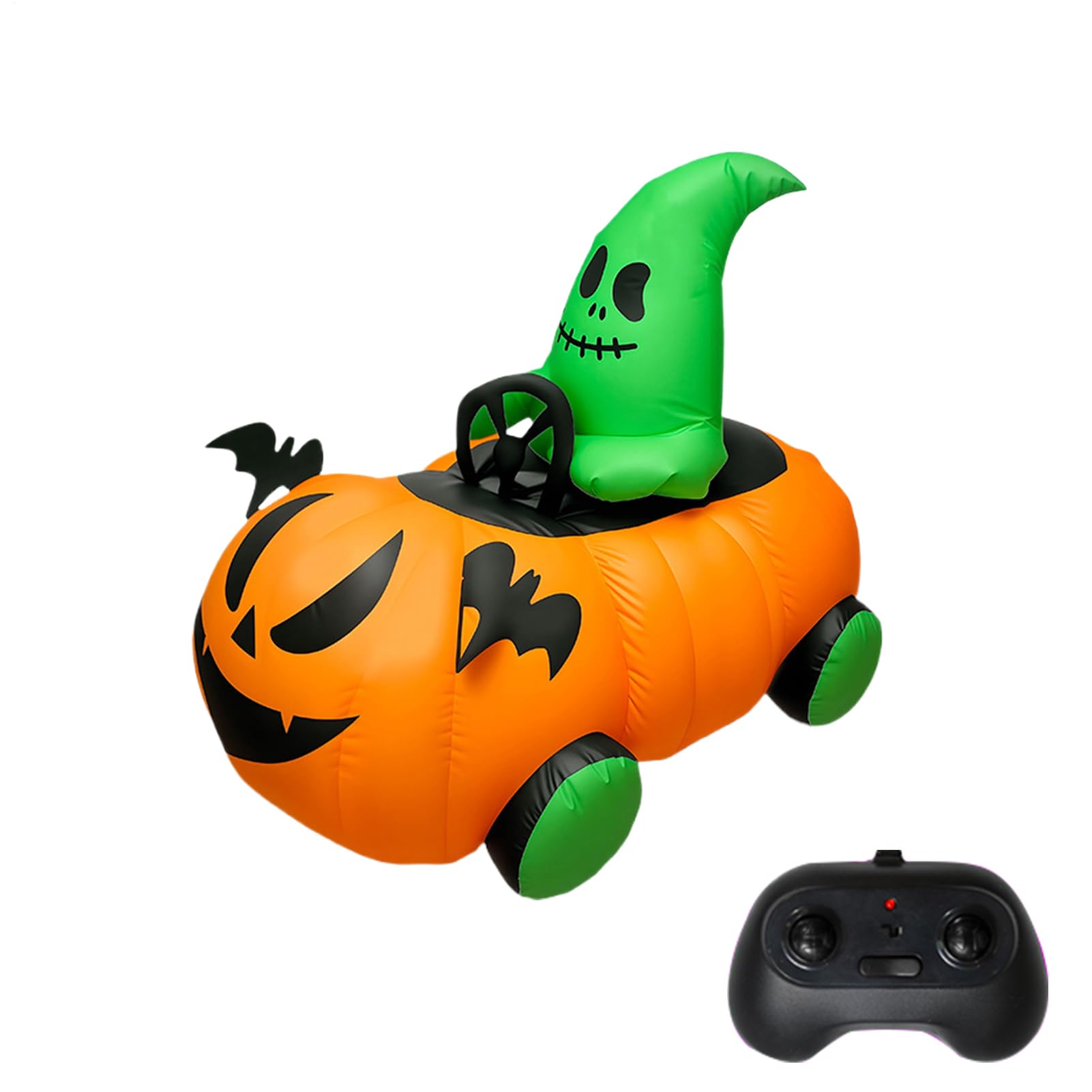 庭用 インフレータブル装飾 - 屋外 庭用 ハロウィーン 自動膨張式 パンプキンカー | リモコン付き シーン 小物 庭 ベランダ リビングルーム 装飾｜Dusky Rose （ヘアケア・サプリ）