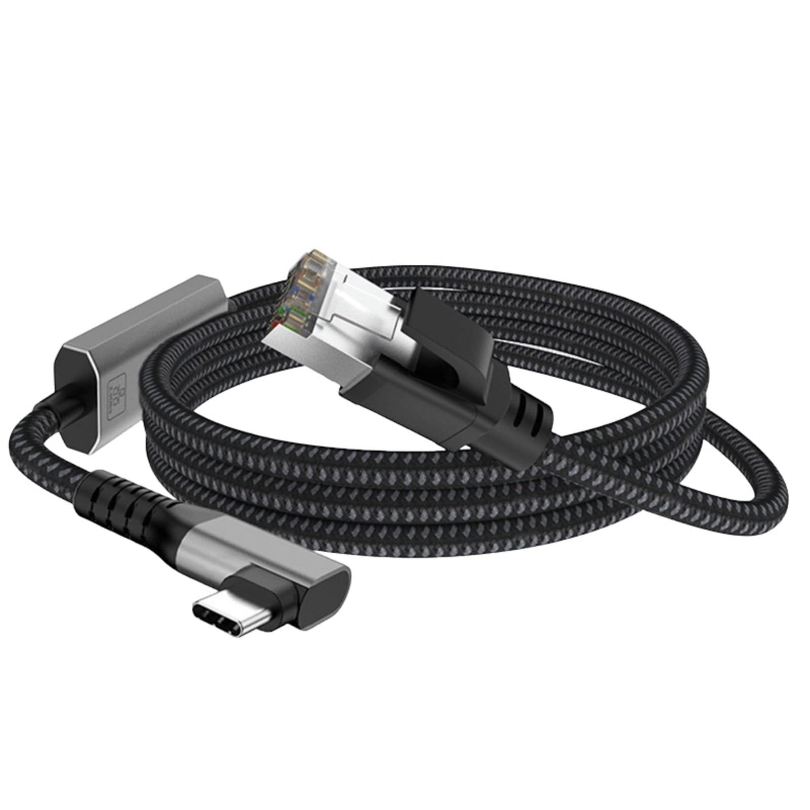 USB C - イーサネットアダプタケーブル 2.5Gbps ギガビットコンバータ、タイプ C および USB a ポート付き、安定した高速ネットワーク - イーサネットアダプタケーブル｜Dusky Rose （ヘアケア・サプリ）