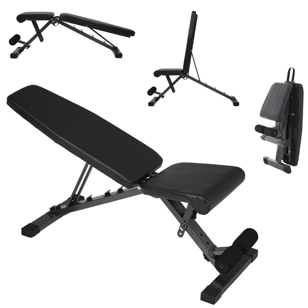 インクラインベンチ ベンチプレス トレーニングベンチ 3WAY 耐荷重130KG 折りたたみ式 デクライン対応 多段階角度調整可能 1台で3役 筋トレ柔らかいクッション付き 滑り止めゴム足付き 収納便利 アジャスタブル 有酸素運動 シットアップ レッグレイズ ベンチブッシュアップ｜Dusky Rose （ヘアケア・サプリ）