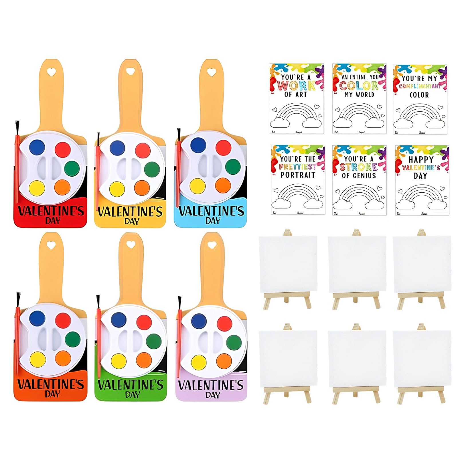 アクリルペイントギフト用品 子供の誕生日パーティーや学生教室用 バレンタイン交換ギフト 恋人ペイントセット|Dusky Rose (ヘアケア・サプリ)