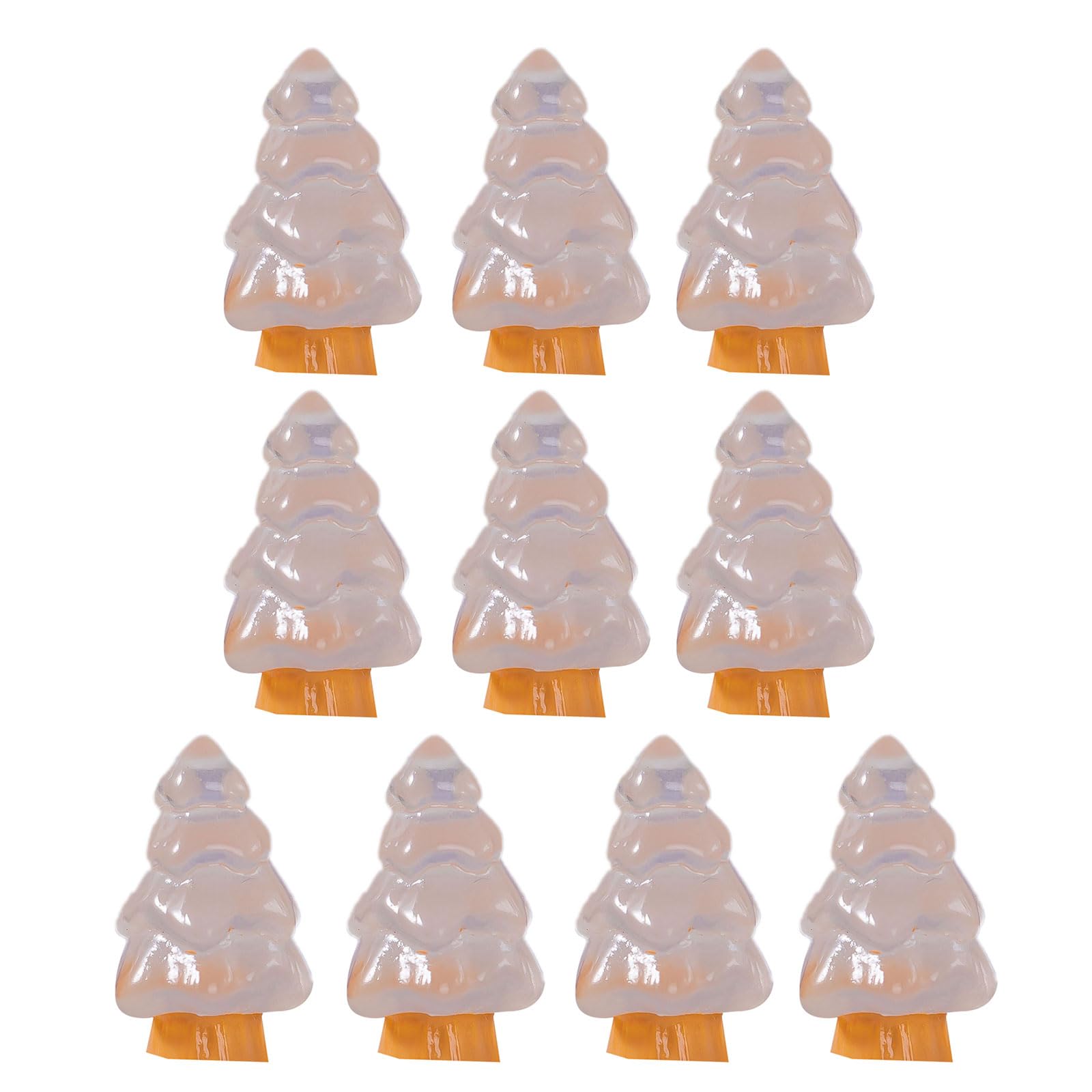 10 個 Microlandschaft ミニチュアクリスマスツリー装飾雪風景アクセサリー樹脂装飾品樹脂ミニチュアペンダント|Dusky Rose (ヘアケア・サプリ)