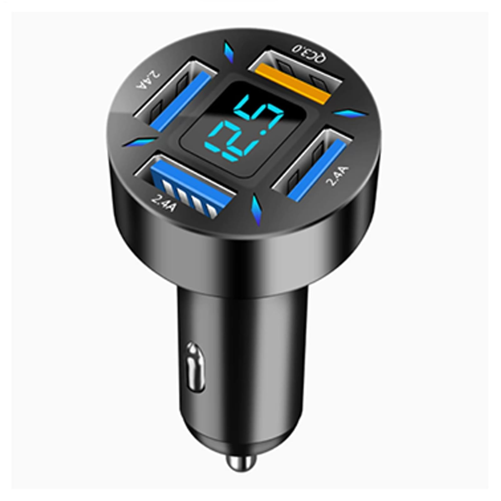 カーチャージャーアダプター | 66W USB C 4ポート 高速カーチャージャー クイックチャージ USB Type C プラグ カー シガレット ライター アダプター,Phone Pro/Air ラップトップ用の車載 USB 充電器マルチポート｜Dusky Rose （ヘアケア・サプリ）