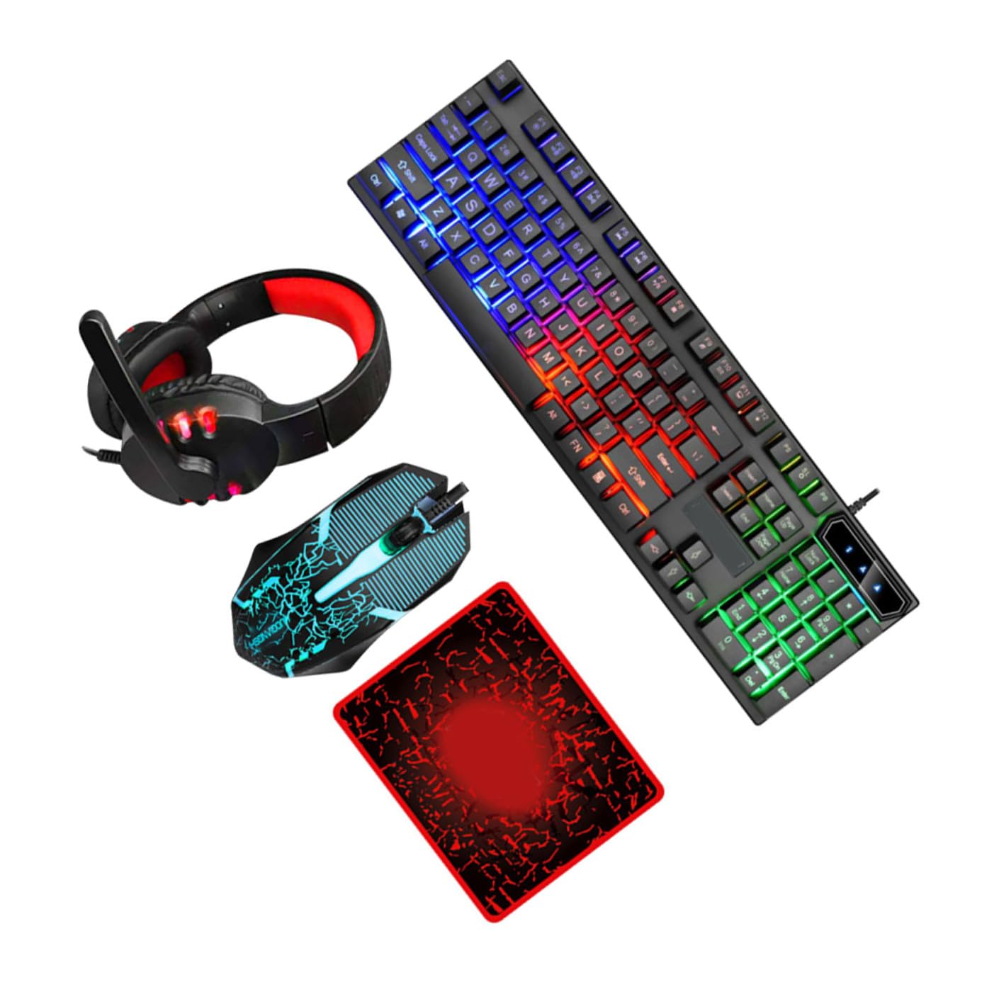 ゲーミングキーボード 二十日鼠 ヘッドフォンコンボセット 有線 万物の霊長科学技術二十日鼠積み上げる 1Set