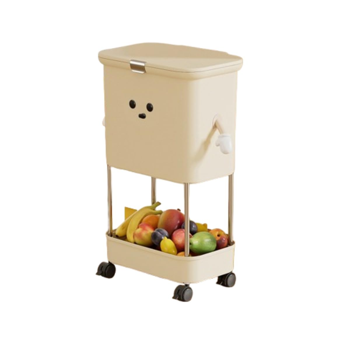 ペットラック ペット用品 収納棚 収納ボックス キャスター付き 犬 猫餌 貯蔵タン カップ付き 保存容器 ペット餌入り 収納ボックス 大容量 飼料保管箱 フードストッカー 収納ケース 防塵 防湿 防虫 組立簡単 (二段 B) [並行輸入品]｜Dusky Rose （ヘアケア・サプリ） 12,298円