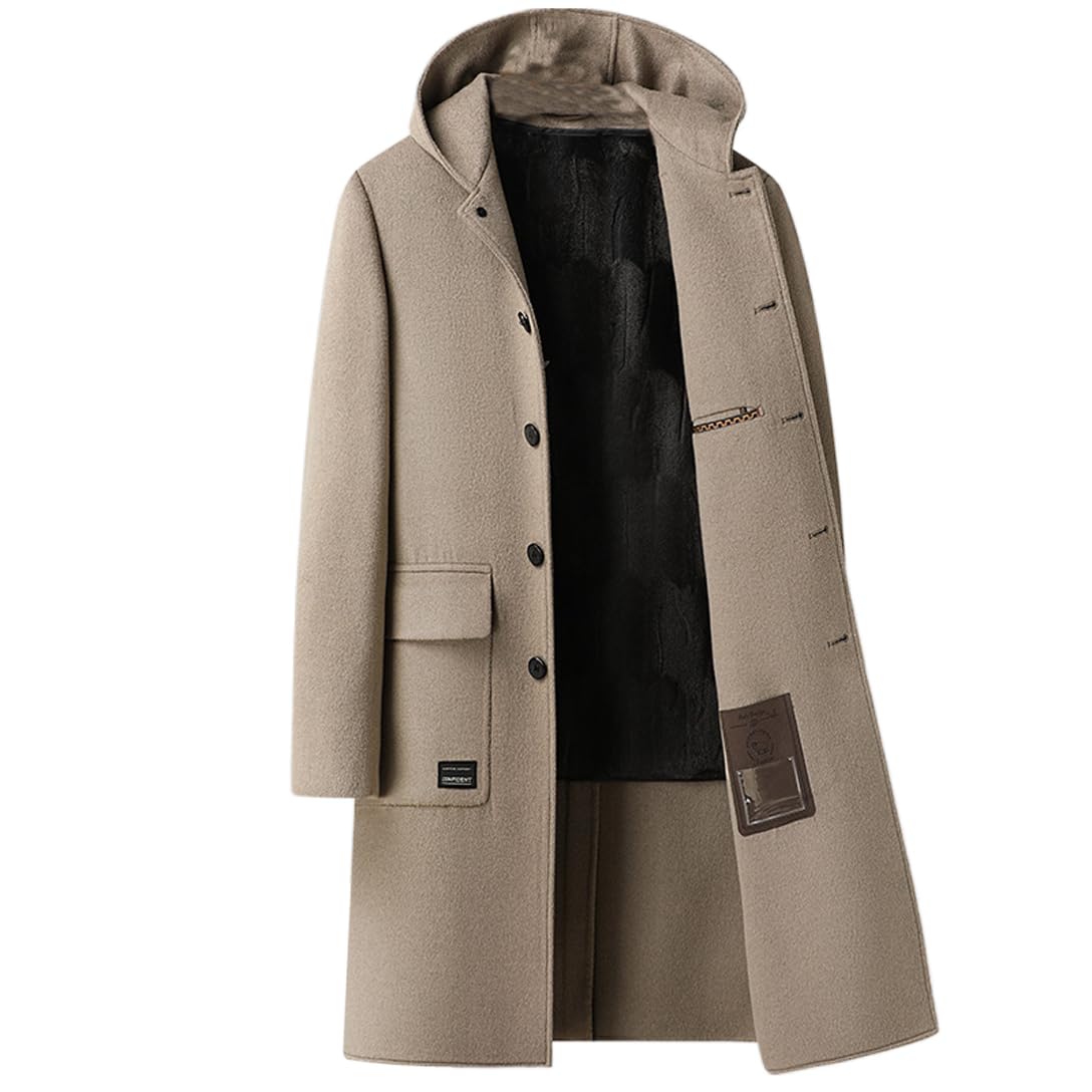 [SIGNORMOTO] 厚地の外套 メンズ 秋 冬 ロング 朦朦たる ダッフルコート 防寒 春服 トレンチコート 心地好い パステル色の 通い 上衣 商行為 防寒打つ手