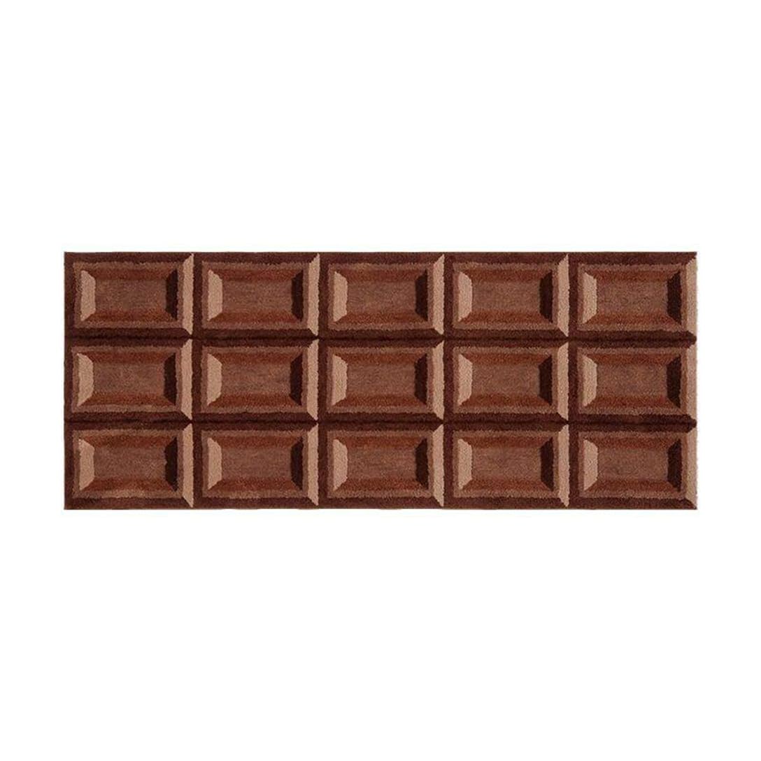 ラグ 厚手 柔らかい 絨毯 もふもふ ふわっと手触り チョコレート柄 カーペット 掃除しやすい 洗える 防音 室内 フロッキーカーペット おもしろ 子供部屋 寝室用 リビング ベッドサイド オールシーズン対応|Dusky Rose (ヘアケア・サプリ)
