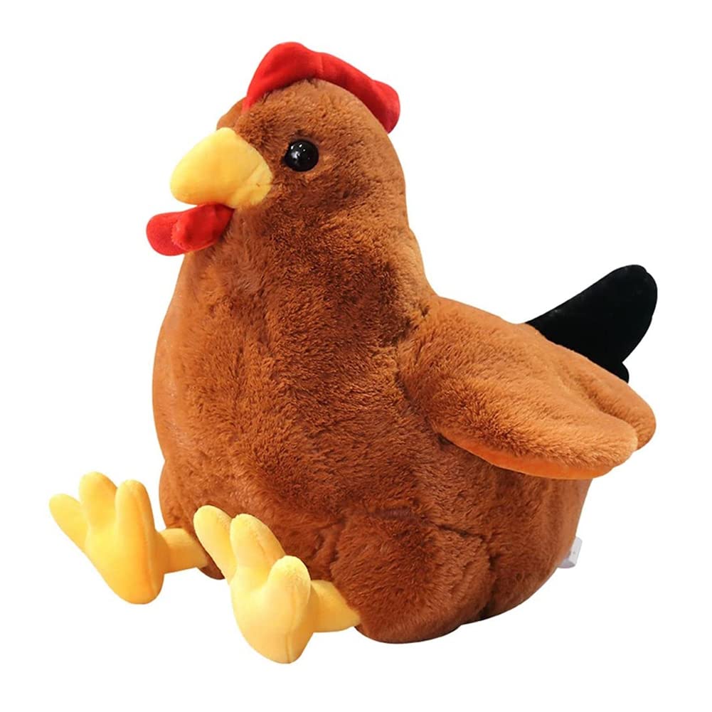 ぬいぐるみ 鶏 木綿付け鳥 抱き枕 毛の荒物 即物的 手当たり好いたらしい 本物そっくり 気が大きい 好いたらしい 添い寝 寝かしつけ ねむねむ やわらか 睡眠時間枕 赤ちゃんの日 生まれ落ちる日 差し上げ物 30糎 (赤銅色)