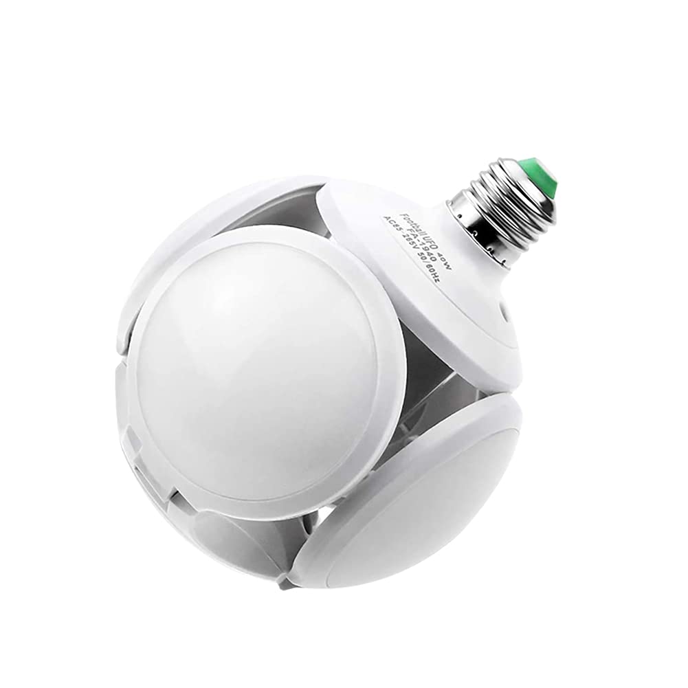 LED 最高限度点火装置 蹴球形 折りたたみ 5灯式 小型 白熱電球 角度調節する能力のある 省エネ 上昇限度点火装置 昼光色 40W 2400LM 6000K