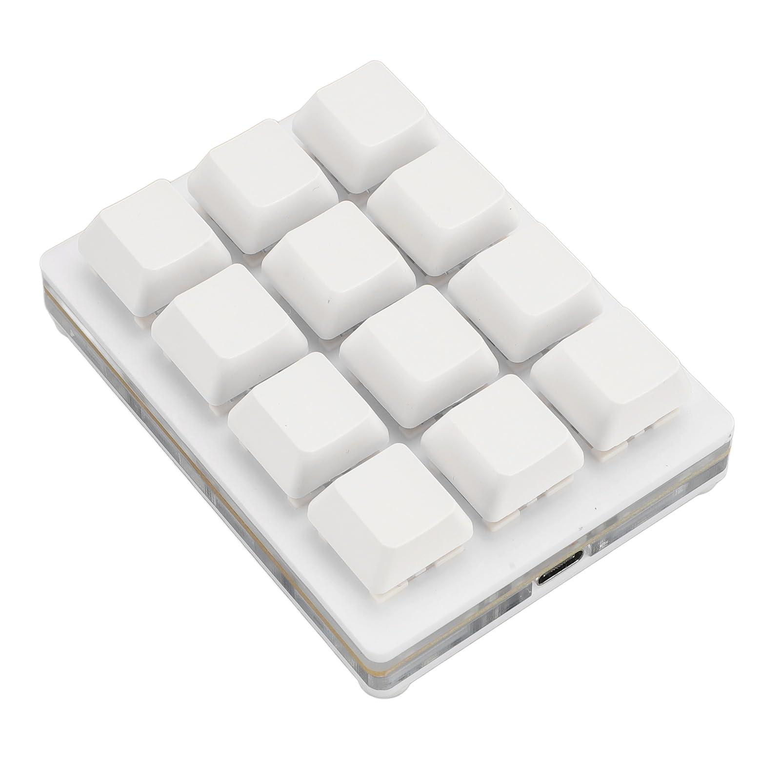 12キーメカニカルゲーミングキーボード、片手プログラマブルメカニカルキーボード、RGB多機能メカニカルゲーミングキーパッドミニUSB有線RGBレッドスイッチマクロキーボード (白)|Dusky Rose (ヘアケア・サプリ)