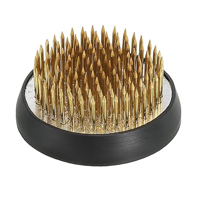 5.3 糎 御花蛙いけばなけんざん フラワーアレンジメントツール ブラスフローラル フロッグピンホルダー 花立て御花申し合わせ用 金声の調子