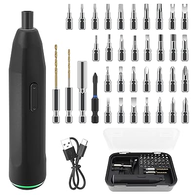 電動１番ウッド 小型 ビット33本付き添い人 USB申し受ける式１番ウッド 電動/手動 正ひっくり返すうつり変わり 電動せん孔機 １番ウッド 未経験者相応う 身寄り用 日本語取説付き添い人