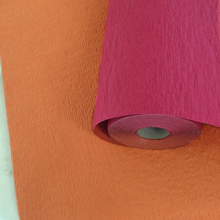 東京リボン ビスクレープ 74cm x 20m ホワイト・オレンジ 東京リボン ビスクレープ 約74cm×20m リバーシブル クレープ紙