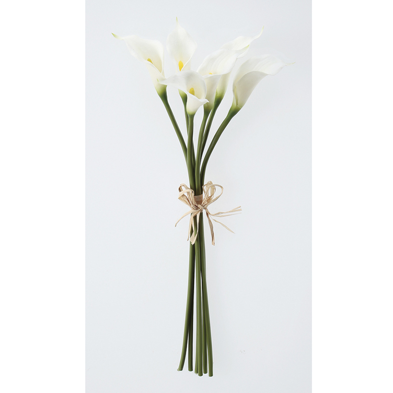 楽天市場 造花 アスカ カラーリリィバンチ 1束6本 ホワイト A 001 花材通販はなどんやアソシエ