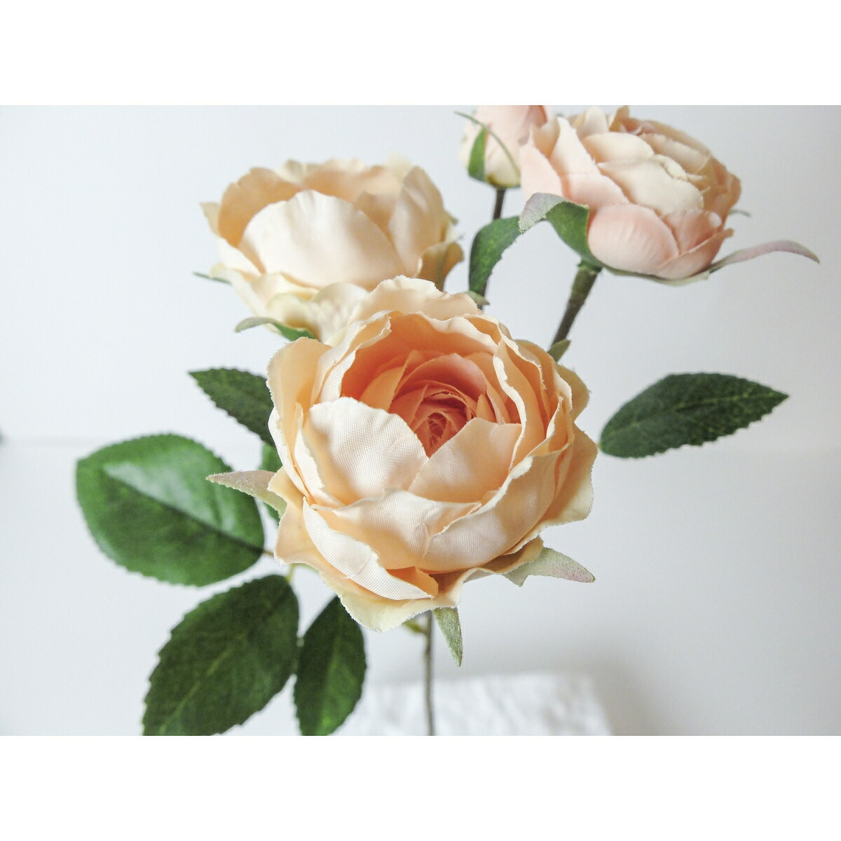 楽天市場 即日 造花 Ydm ミルフィーユローズスプレー サーモン Fa7057 Sa 花材通販はなどんやアソシエ