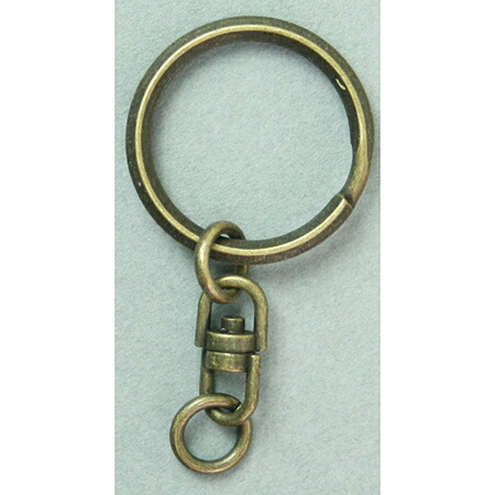 NBK日本紐釦貿易/キーホルダー 100個 （305MAT） アンティークゴールド/KD34-AG-100【10】 手芸用品 アクセサリー ストラップ・キーホルダーハンドメイド材料 クラフト素材