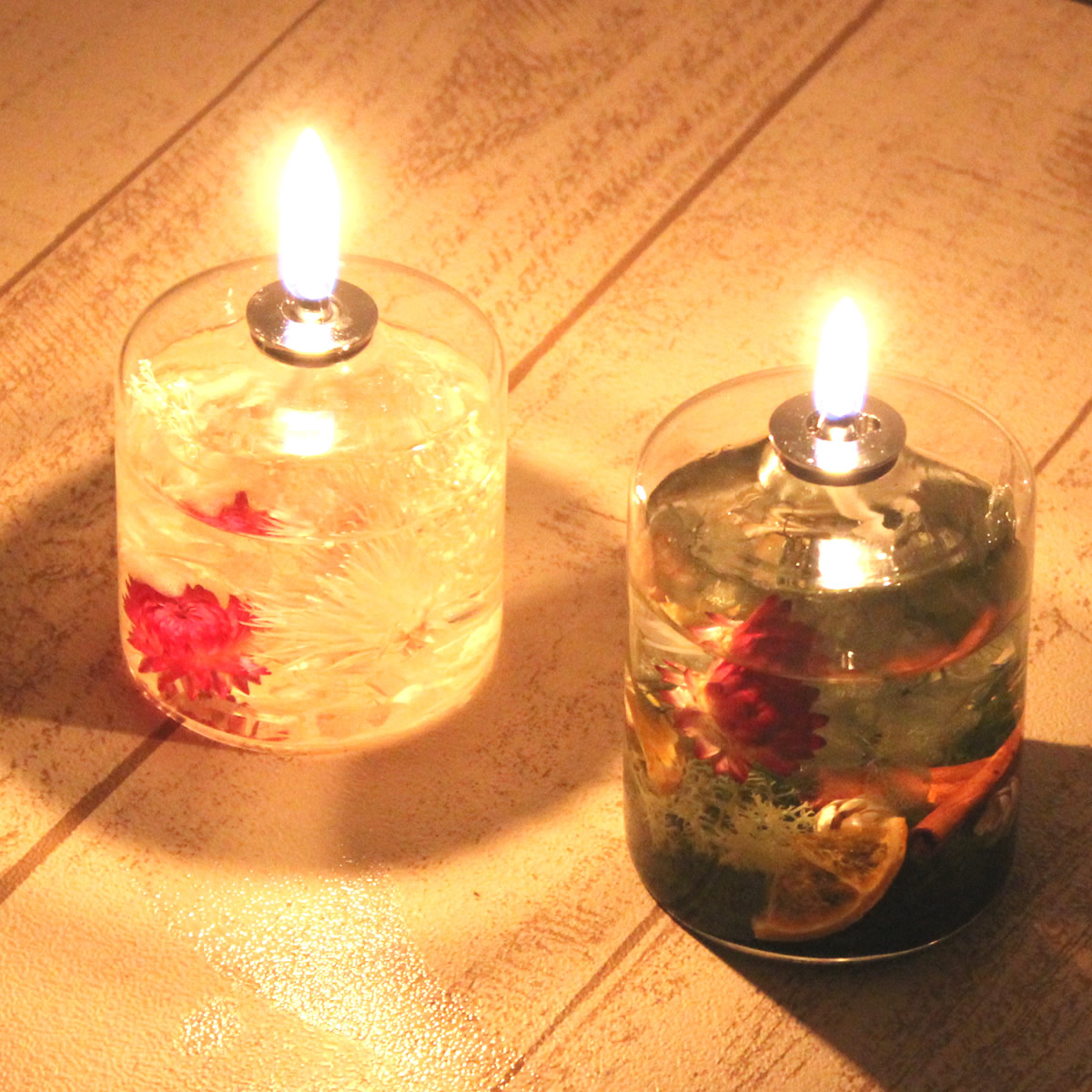 楽天市場 ハーバリウムランプ用ガラス容器 オイルセット 約42時間燃焼 07 取寄 ハーバリウム オイルランプ 花材通販はなどんやアソシエ