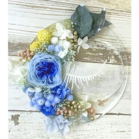 そらプリ クリアリウムリースキット ブルー Spkit01 01 取寄 固まるハーバリウム 制作キット 手作り 材料 Psicologosancora Es