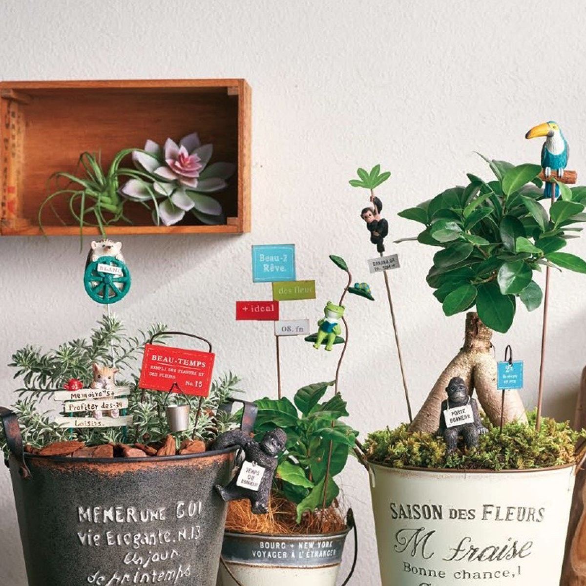 楽天市場 友膳 オルロージュピックｍｗ 5e3811 01 取寄 6個 ガーデニング用品 雑貨 置物 オーナメント ガーデニングピック 手作り 材料 花材通販はなどんやアソシエ