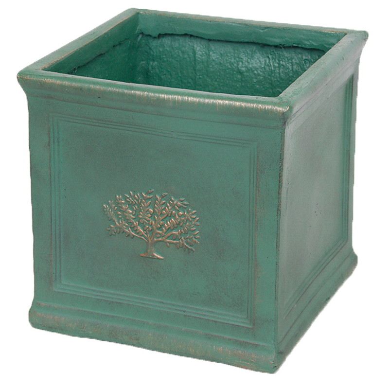 村田屋産業/スクエアポットフォレスト８号 Ｖｅｒｄｉｇｒｉｓ/3737【07】 ガーデニング・園芸用品 植木鉢・フラワーポット 陶器・セラミック鉢 庭 グッズ 資材 家庭菜園 観葉植物 おしゃれ かわいい イースター ハロウィン 母の日 バラの日