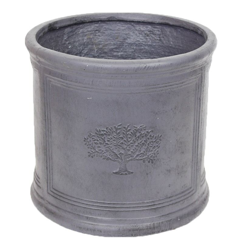 村田屋産業/ラウンドポットフォレスト１０号 ＢｒｉｔｉｓｈＧｒａｙ/3716【07】 ガーデニング・園芸用品 植木鉢・フラワーポット 陶器・セラミック鉢 植木鉢 プランター 磁器 釉薬 焼き物 おしゃれ 高級 モダン 和風 洋風 観葉植物 花 盆栽