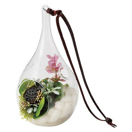 松野ホビー/ハンギンググラスプランツ（ドロップ）M/FR-977【01】[6個] 花器、リース 花器・花瓶 壁掛け 花瓶フラワーべース 資材 可愛い おしゃれ 夏 クリスマス