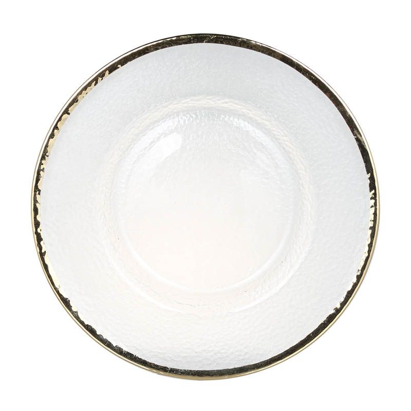 ダルトン/GLASS TABLEWARE OBO GOLD PLATE 280/A515-302GD280【08】[4個] 店舗ディスプレイ・店内装飾 雑貨 キッチン用品 インテリア雑貨 飾り付け おしゃれ お正月 さくらの日 ハロウィン バラの日